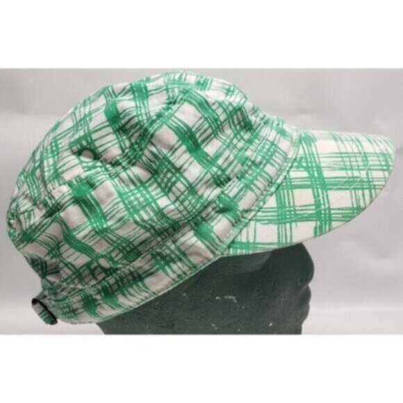 Fox Racing Strapback Green Tartan Plaid Painter Newsboy Trucker Hat - Picture 5 of 13